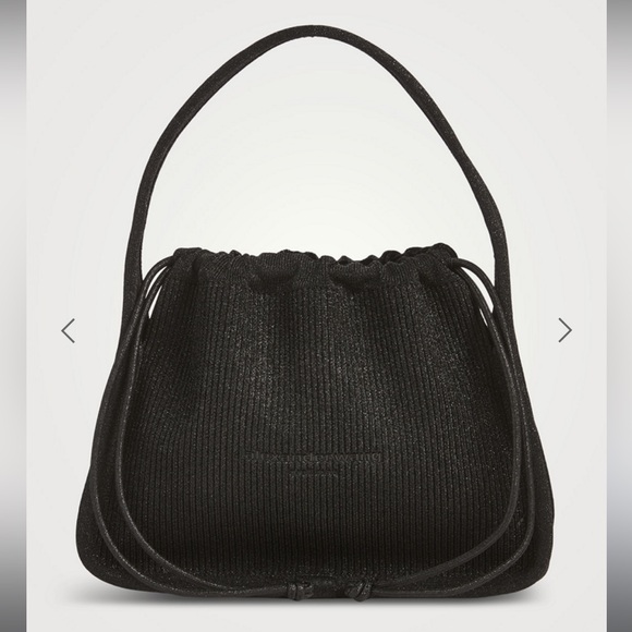 Alexanderwang | Small Metallic Rib-Knit Shoulder Bag - Picture 5 of 6